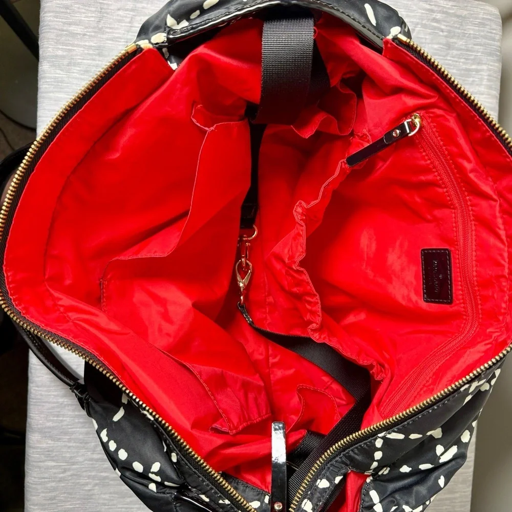 Kate Spade “Sew Be It” Stevie Bag | Black White Crosshatch